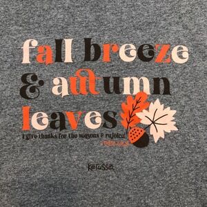 Kerusso Fall Breeze Autumn Leaves Christian T-Shirt Gray 2XL 1 Thess 5:16-18